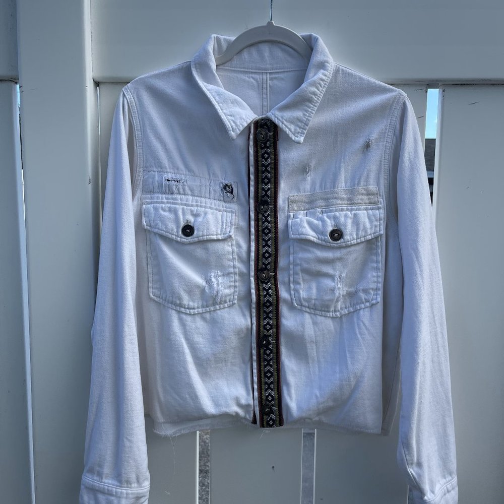 Free People Distressed Button Down - image 2